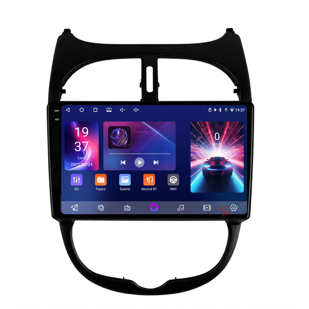 Navigatie Peugeot 206 (2001-2008), Ecran 9 inch, 2GB RAM 32GB [2]