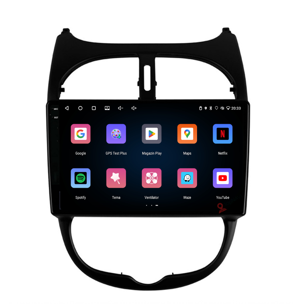 Navigatie Peugeot 206 (2001-2008), Ecran 9 inch, 2GB RAM 32GB [3]