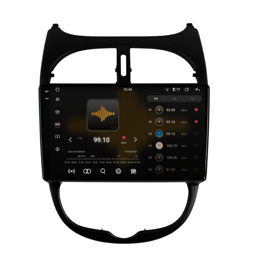 Navigatie Peugeot 206 (2001-2008), Ecran 9 inch 2K, 12GB RAM 256GB, 8-core [2]