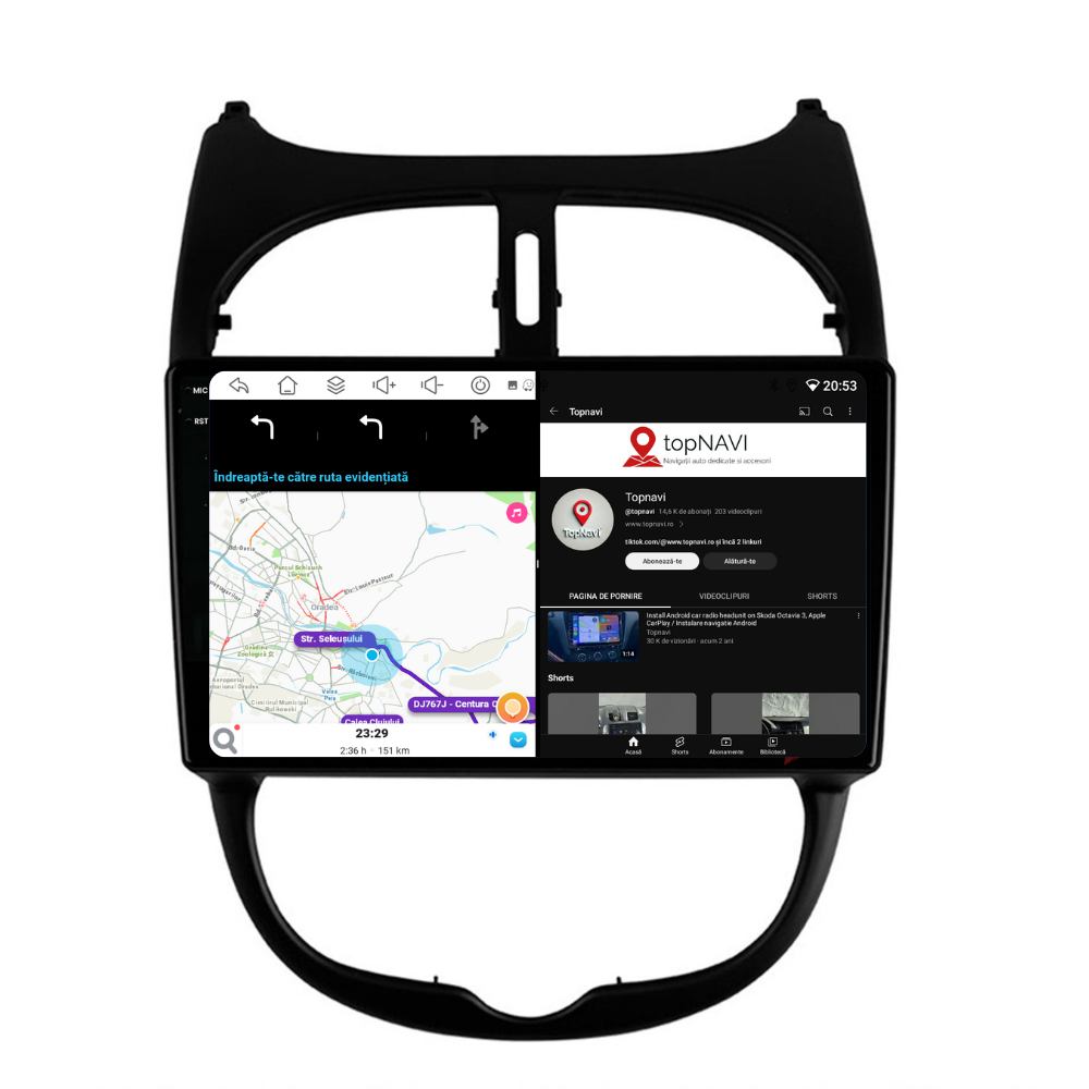 Navigatie Peugeot 206 (2001-2008), Ecran 9 inch, 6GB RAM 128GB, 8-core [5]