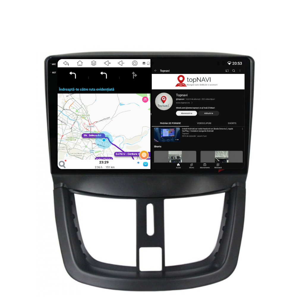 Navigatie Peugeot 207 (2006-2015), Ecran 9 inch, 4GB RAM 64GB, 8-core [4]