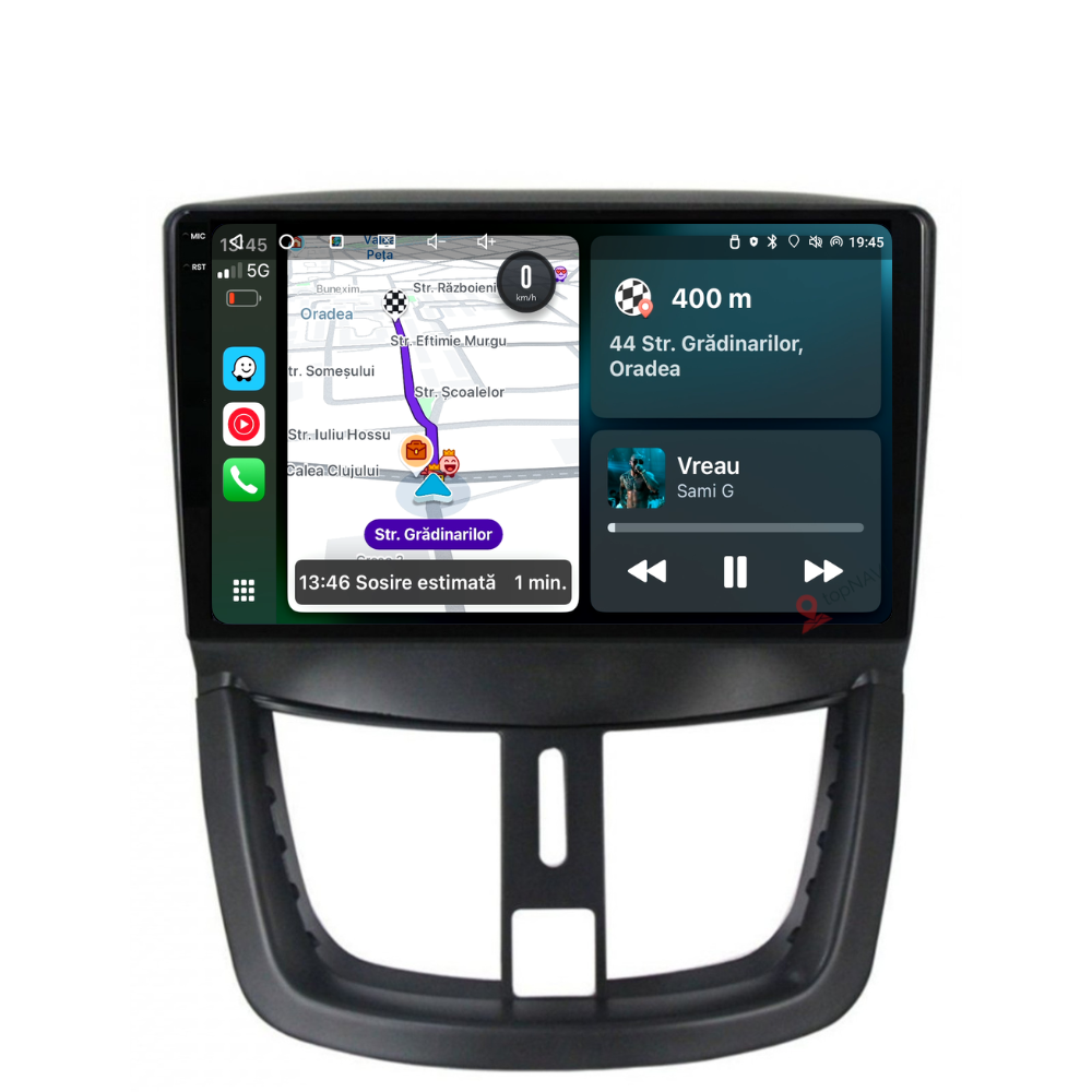 Navigatie Peugeot 207 (2006-2015), Ecran 9 inch, 4GB RAM 64GB, 8-core [1]