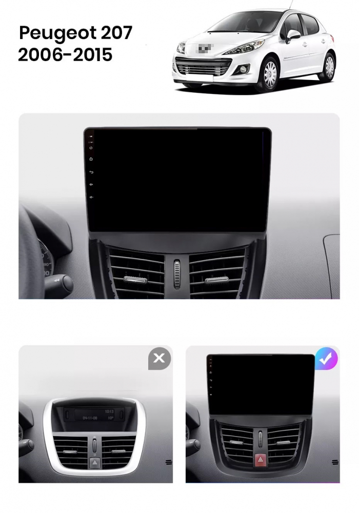 Navigatie Peugeot 207 (2006-2015), Ecran 9 inch, 4GB RAM 64GB, 8-core [6]