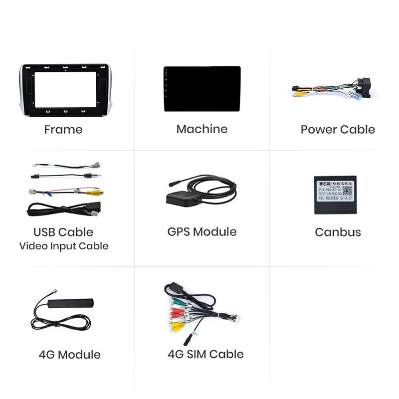 Navigatie Peugeot 2008 (2013-2017), Ecran 10 inch, 4GB 64GB, 8-core [8]