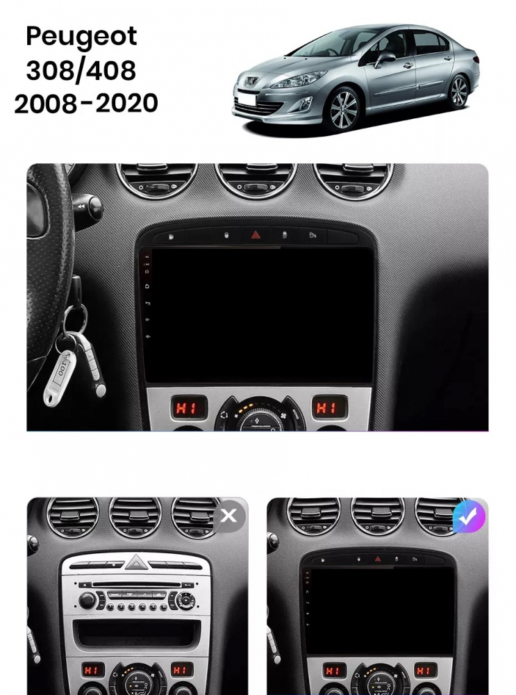 Navigatie Peugeot 308 (2008-2020), Ecran 9 inch, 4GB RAM 64GB, 4-core [6]