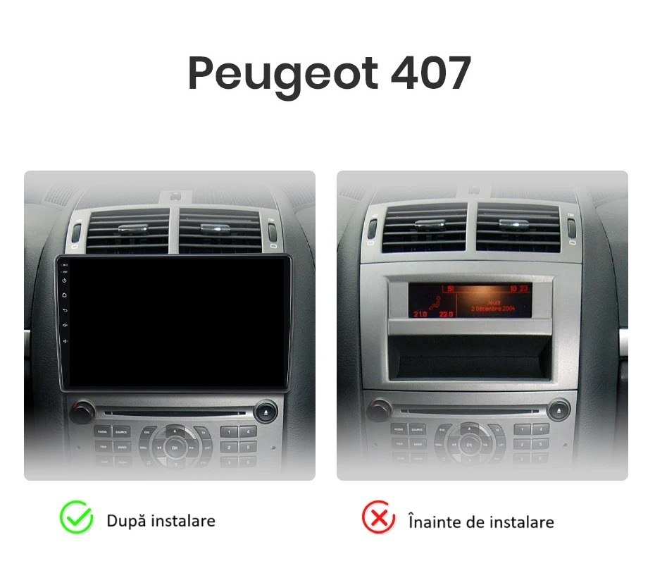 Navigatie Peugeot 407 (2004-2011), Ecran 9 inch, 4GB RAM 64GB, 8-core [6]