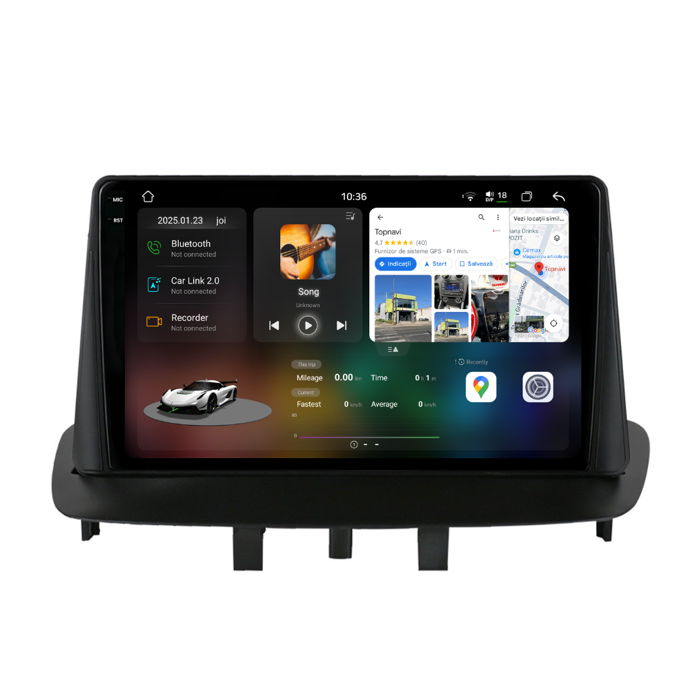 Navigatie Renault Fluence (2009-2017), Ecran 9 inch 2K, 12GB RAM 256GB, 8-core [1]