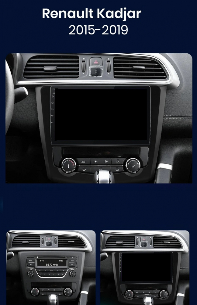Navigatie Renault Kadjar 2015-2019, Android 12, 4GB RAM 64GB, carplay / android auto,octacore, 4G [5]