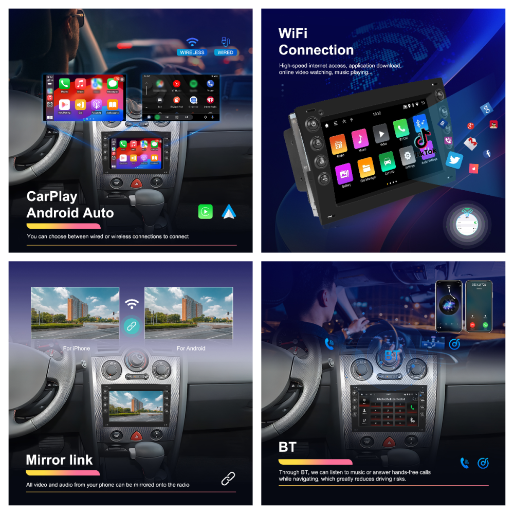 Navigatie Renault Megane 2 (2002-2009), ecran 7 inch, 2GB RAM 64GB [3]