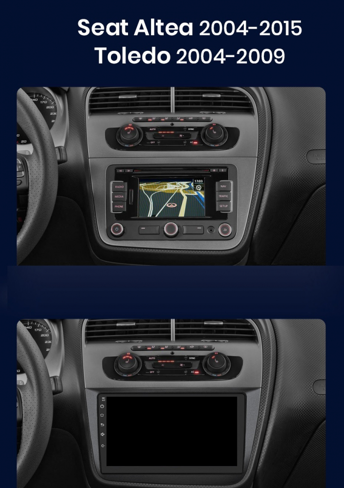 Navigatie Seat Altea (2004-2015), Ecran 9 inch, 1GB RAM 32GB [3]