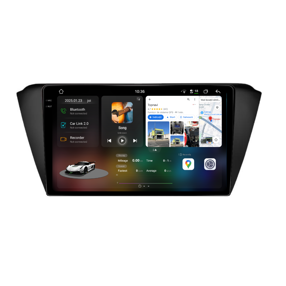 Navigatie Skoda Fabia 3 (2014-2019), Android, Ecran 9 inch 2K, 12GB RAM 256GB, 8-core [1]