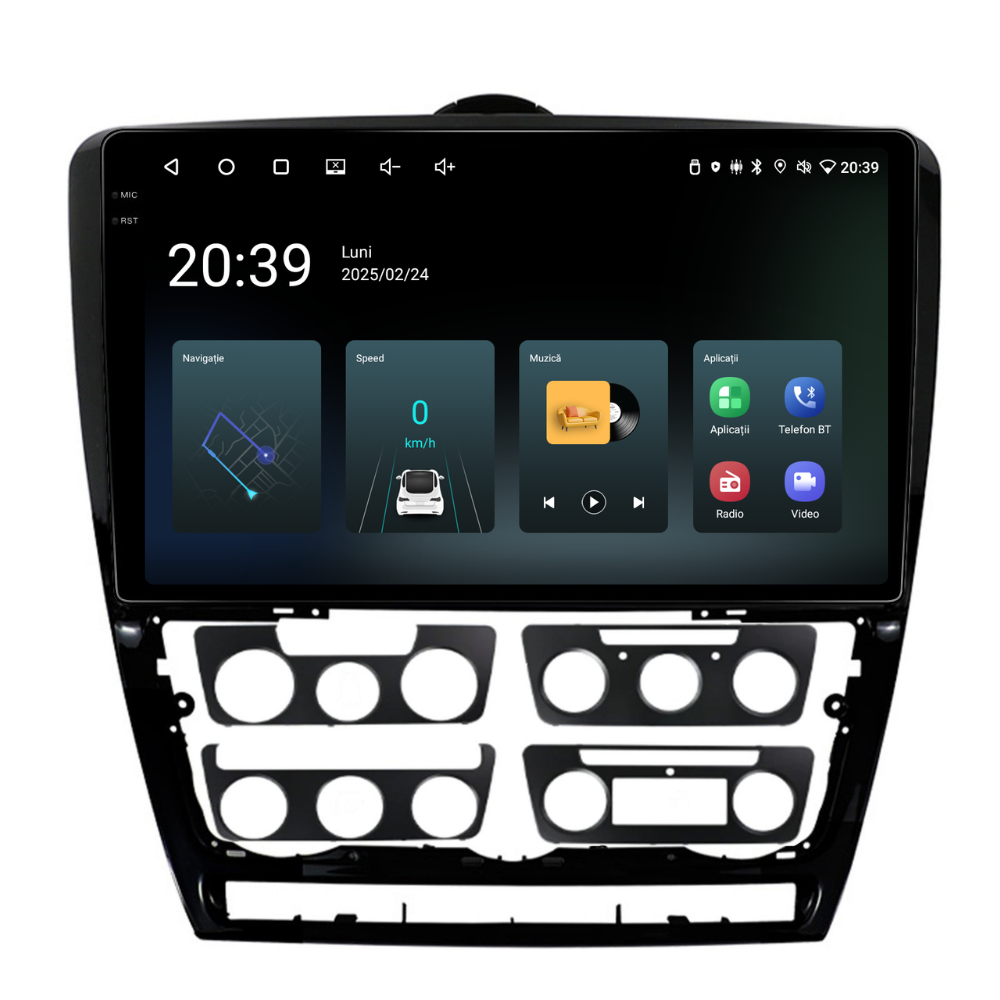 Navigatie Skoda Octavia 2 (2008-2013), Android, Ecran 10 inch, 4GB RAM 64GB, 4-core [2]