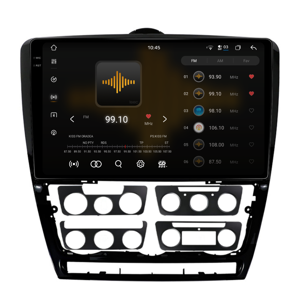Navigatie Skoda octavia 2 (2008-2013), Android, Ecran 10 inch 2K, 12GB RAM 256GB, 8-core [2]