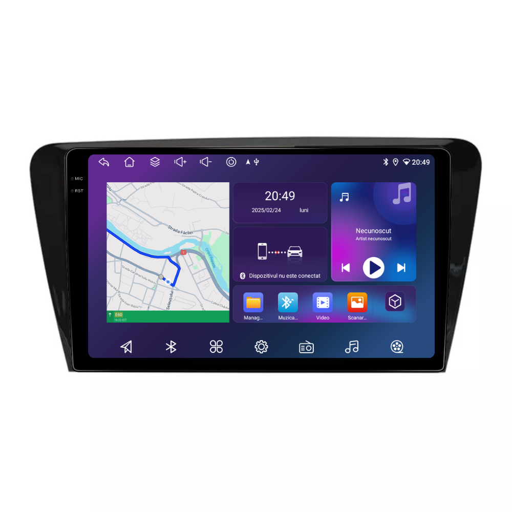 Navigatie Skoda Octavia 3 (2013-2018), Android, Ecran 10 inch, 6GB RAM 128GB, 8-core [1]