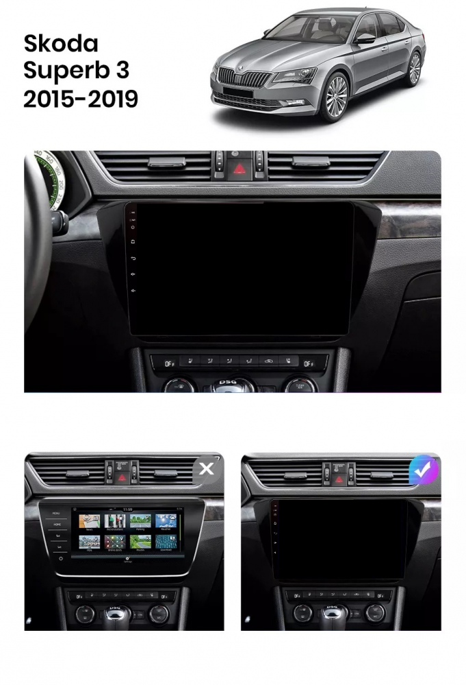 Navigatie Skoda Superb 3 (2015-2019), Android, Ecran 10 inch, 4GB RAM 64GB, 4-core [6]