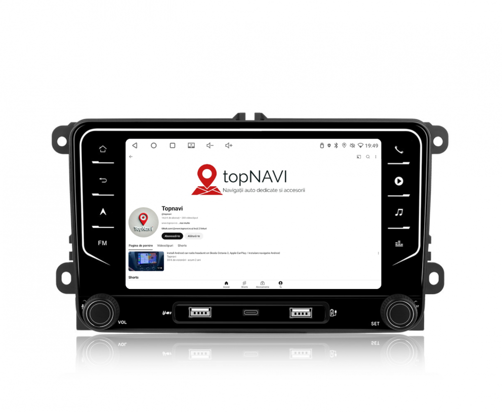 Navigatie Volkswagen, Skoda, Seat, Ecran 7 inch, 4GB RAM 64GB, butoane tactile, 4-core [2]