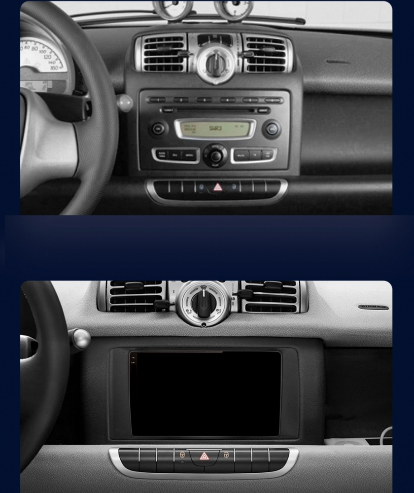 Navigatie Smart For Two / For Four (2005-2010), Ecran 9 inch, 6GB RAM 128GB, 8-core [6]