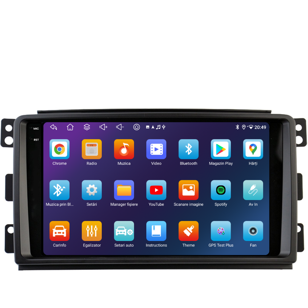 Navigatie Smart For Two / For Four (2005-2010), Ecran 9 inch, 6GB RAM 128GB, 8-core [5]