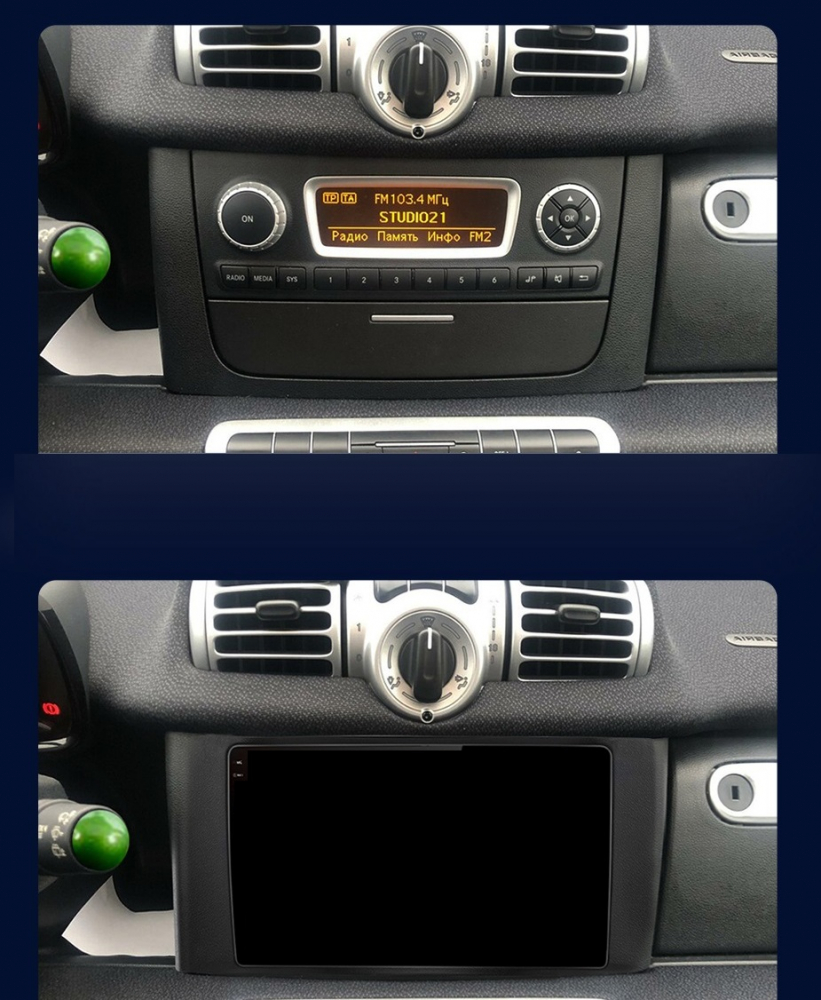 Navigatie Smart For Two / For Four (2010-2015), Ecran 9 inch, 6GB RAM 128GB, 8-core [6]