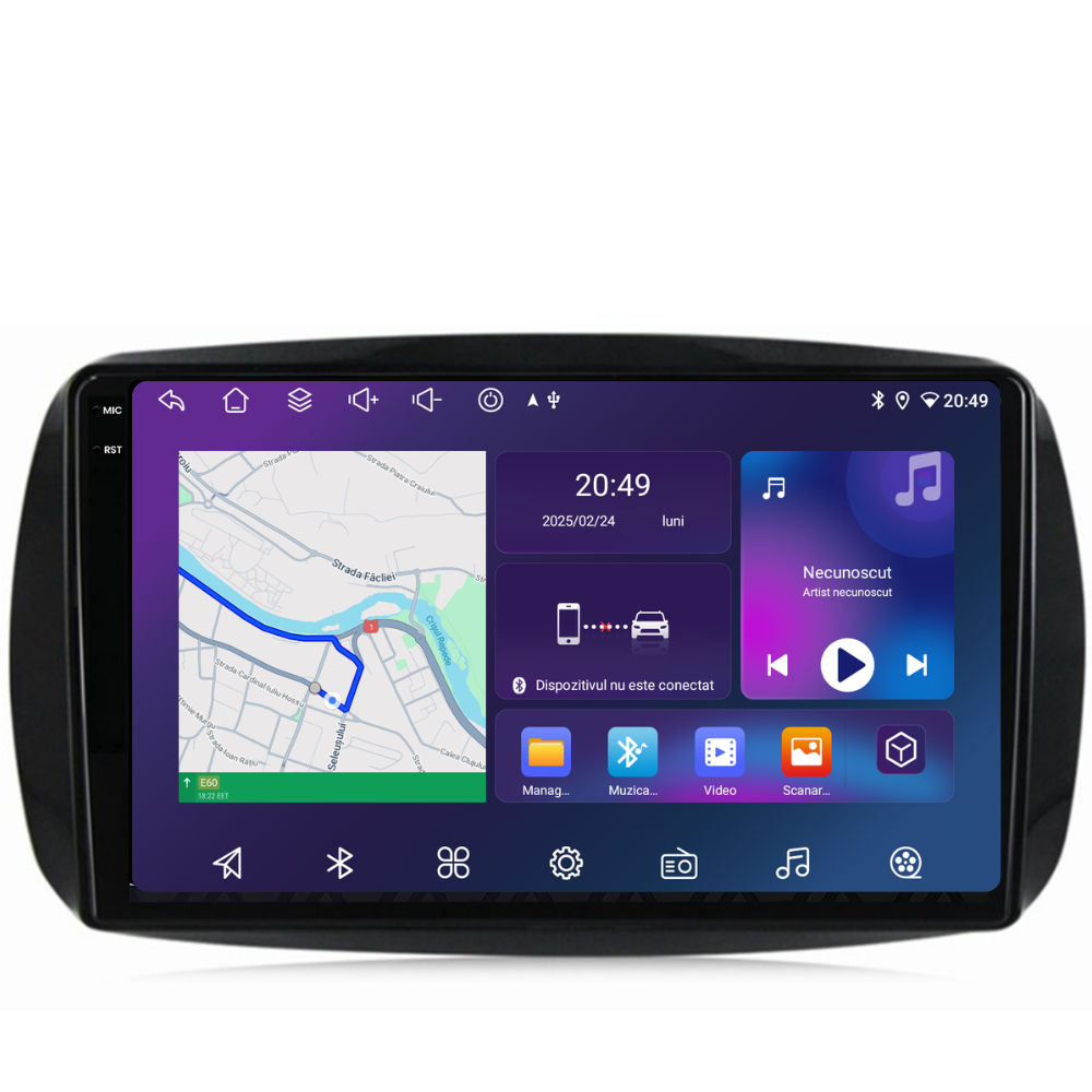 Navigatie Smart For Two / For Four (2016-2019), Ecran 9 inch, 4GB RAM 64GB, 8-core [5]