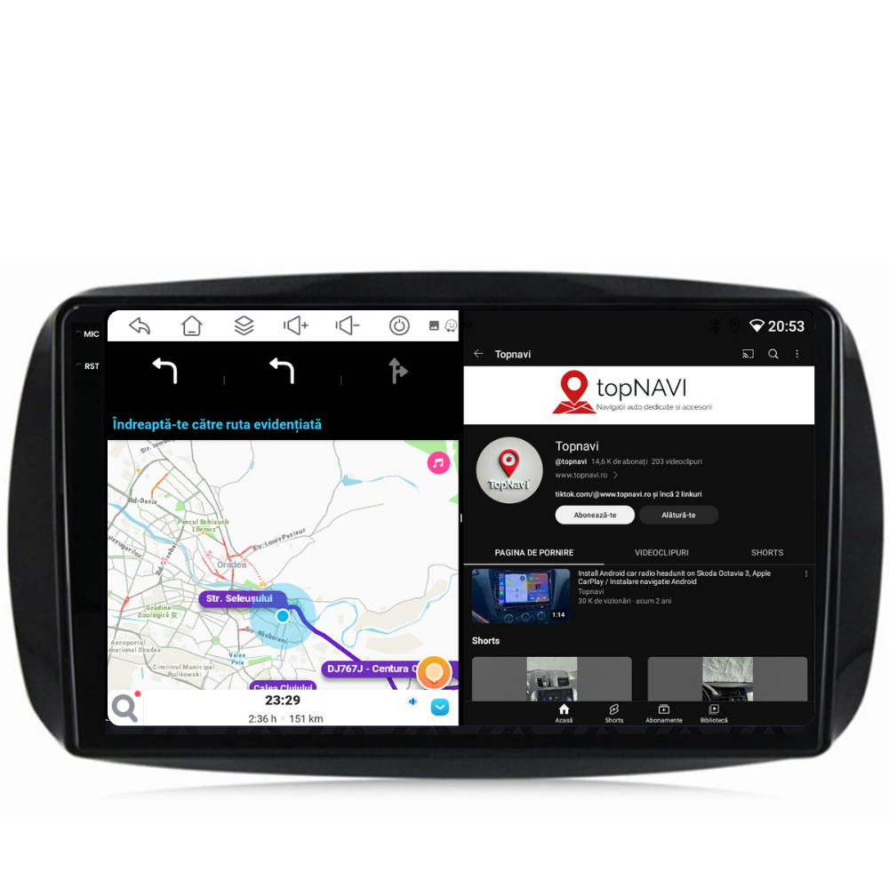 Navigatie Smart For Two / For Four (2016-2019), Ecran 9 inch, 6GB RAM 128GB, 8-core [4]