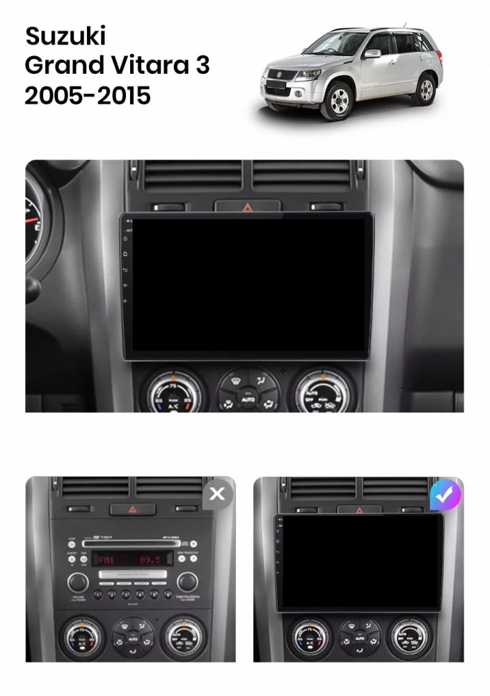 Navigatie Suzuki Grand Vitara 3 (2005-2015), Ecran 9 inch, 8GB RAM 256GB, 8-core [4]