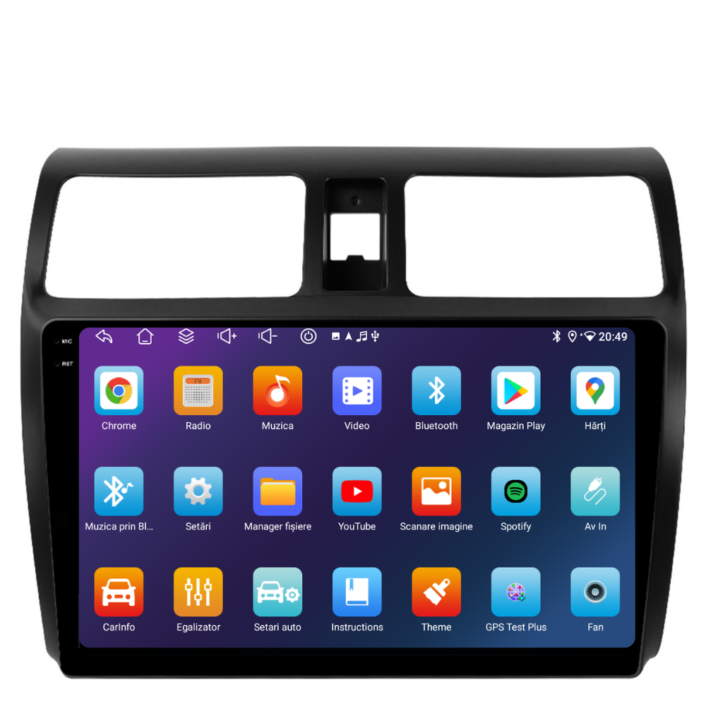 Navigatie Suzuki Swift (2003-2013), Ecran 10 inch, 4GB RAM 64GB, 8-core [4]