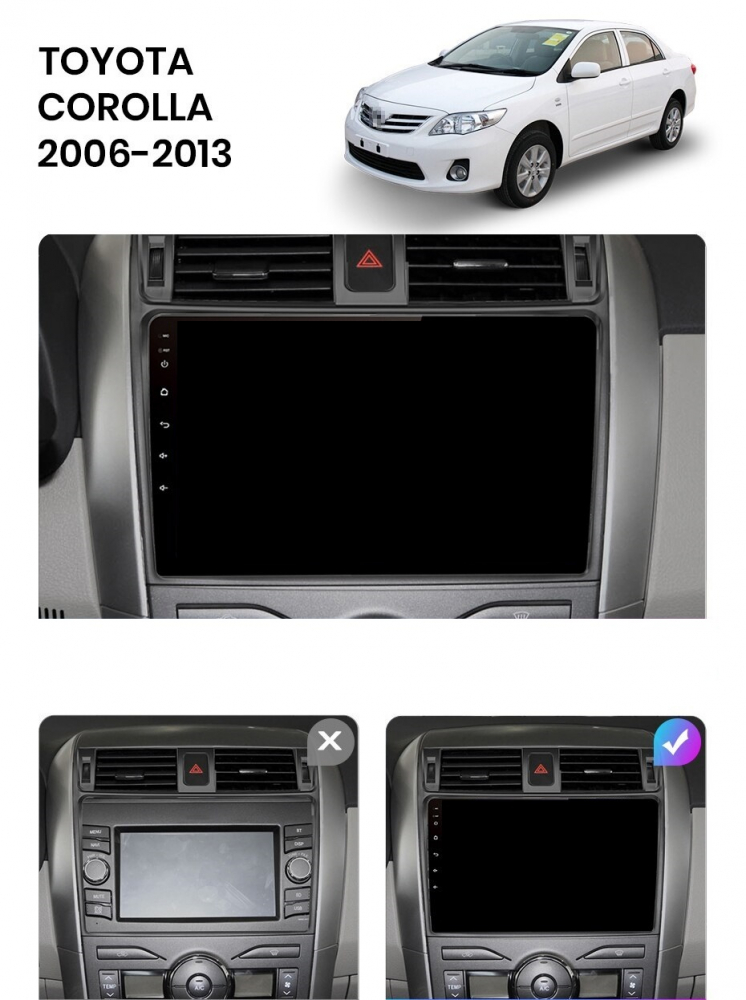 Navigatie Toyota Corolla (2006-2013), Ecran 2K, 4GB RAM 64GB, 8-core [2]