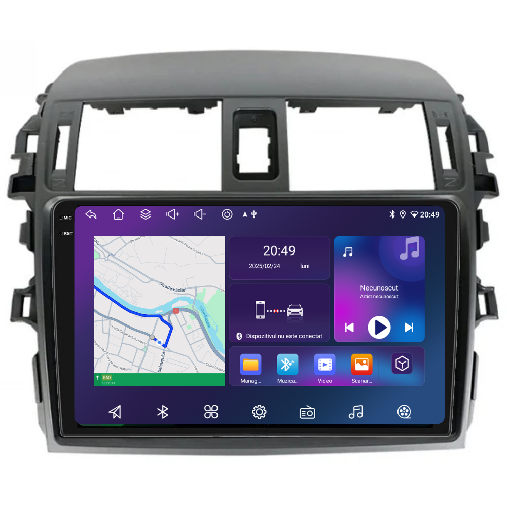 Navigatie Toyota Corolla (2006-2013), Ecran 9 inch, 6GB RAM 128GB, 8-core [1]