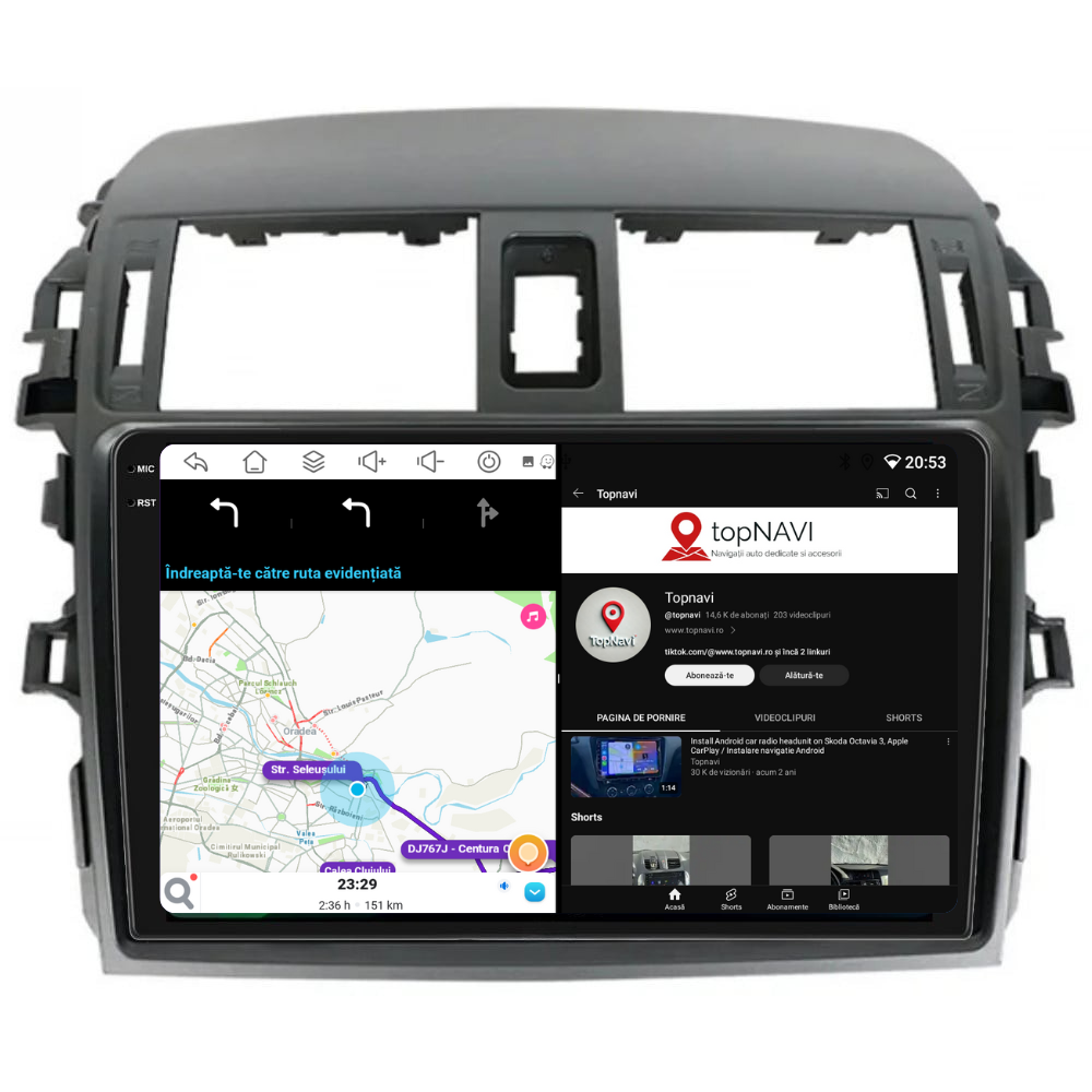 Navigatie Toyota Corolla (2006-2013), Ecran 9 inch, 6GB RAM 128GB, 8-core [2]