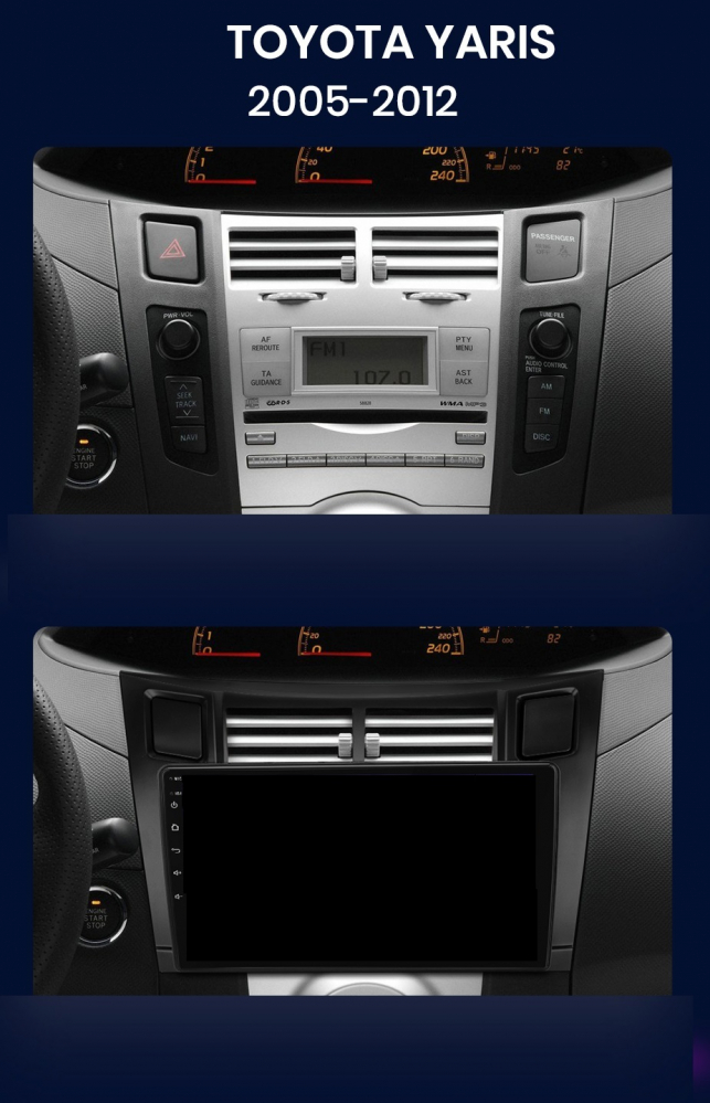 Navigatie Toyota Yaris (2005-2012), Ecran 9 inch, 4GB RAM 64GB, 8-core [6]