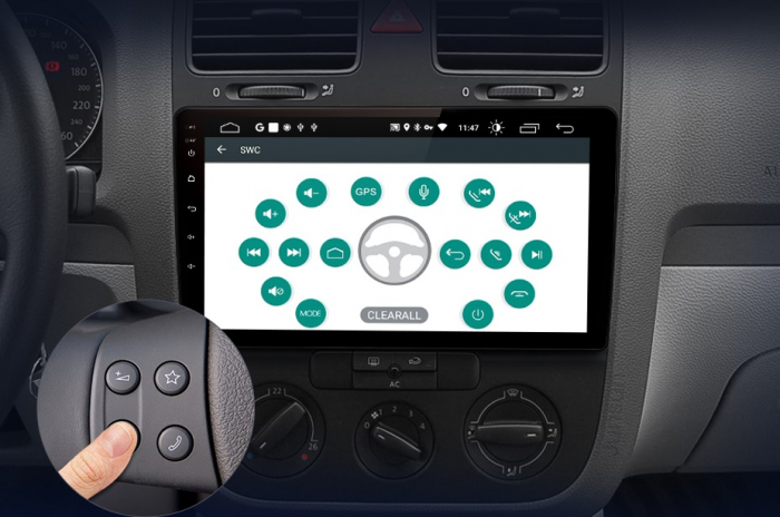Navigatie Volkswagen Golf 5 (2004-2009) Jetta (2004-2009), Android, 1GB RAM 32GB, carplay / android auto,waze [6]