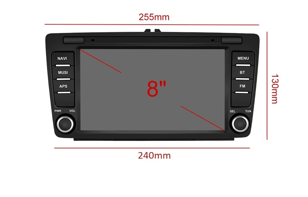 Navigatie Skoda Octavia 2 (2004-2013), 1GB RAM 16GB, 8 inch [4]