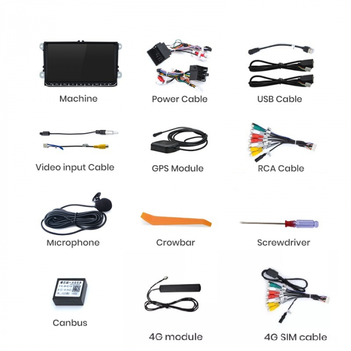 Navigatie VW Caravelle T5 (2010-2018), Android, Ecran 9 inch, 8GB RAM 128GB [8]