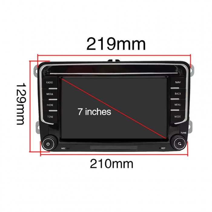 Navigatie VW Touran (2003-2015), Android, Ecran 7 inch, 2GB RAM 64GB, crom [4]