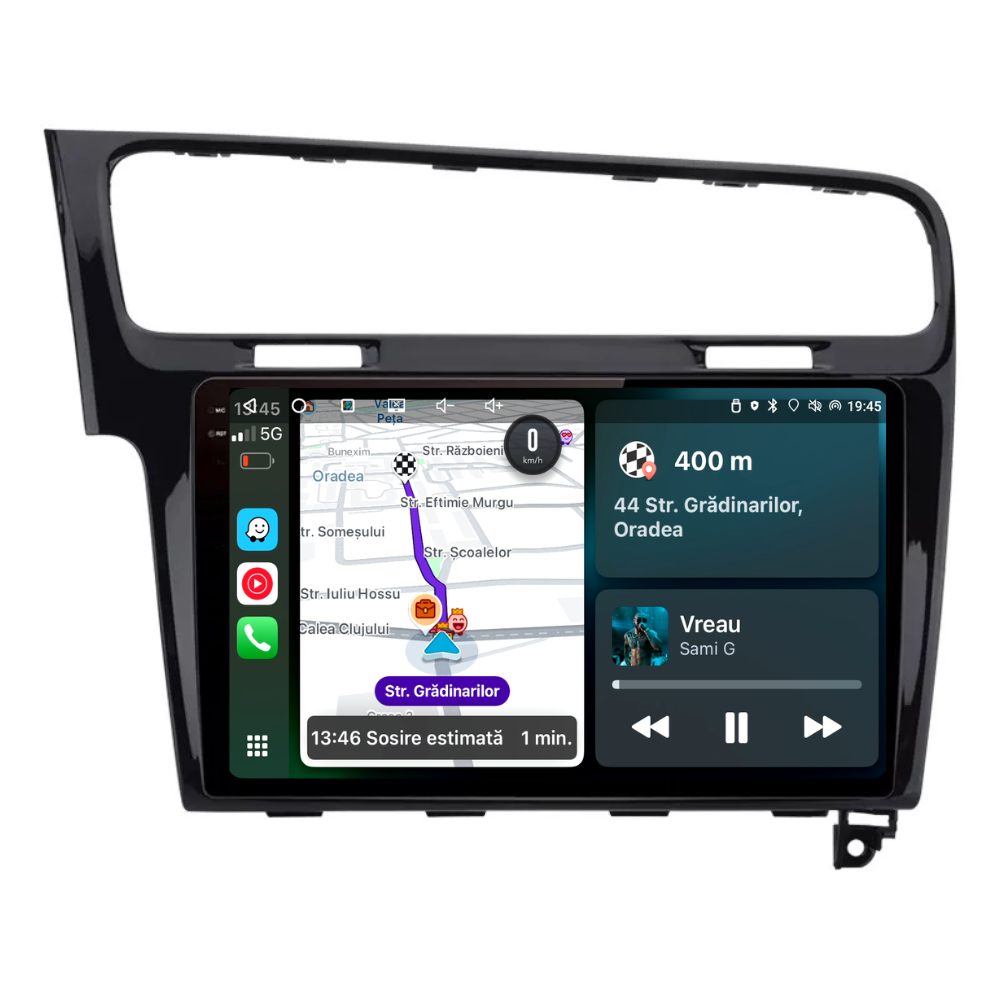 Navigatie Volkswagen Golf 7 (2012-2017), Android, Ecran 10 inch 2K, 12GB RAM 256GB, 8-core, black [4]