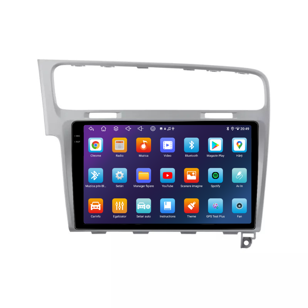 Navigatie Volkswagen Golf 7 (2012-2017), Android, Ecran 10 inch, 6GB RAM 128GB, argintiu [2]