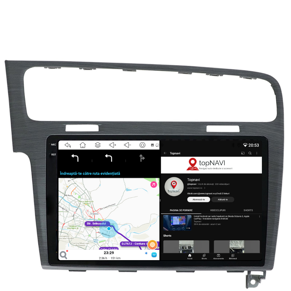 Navigatie Volkswagen Golf 7 (2012-2017), Android, Ecran 10 inch, 6GB RAM 128GB, gri [3]