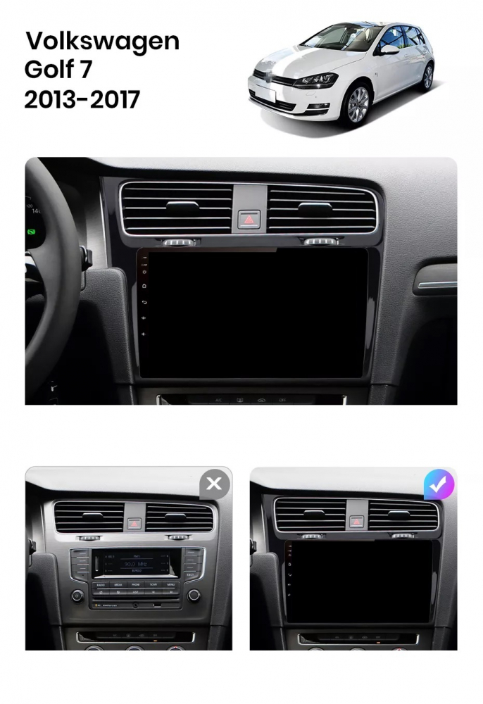 Navigatie Volkswagen Golf 7 (2012-2017), Android, Ecran 10 inch, 8GB RAM 256GB, black [8]