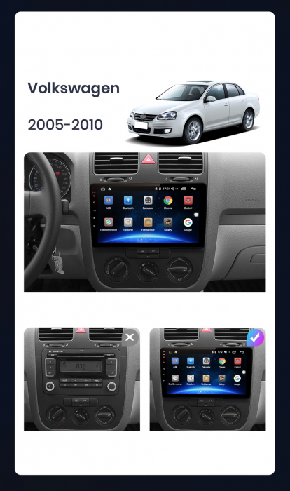 Navigatie VW Golf 5 (2004-2020), Android, Ecran 10 inch, 6GB RAM 128GB [6]