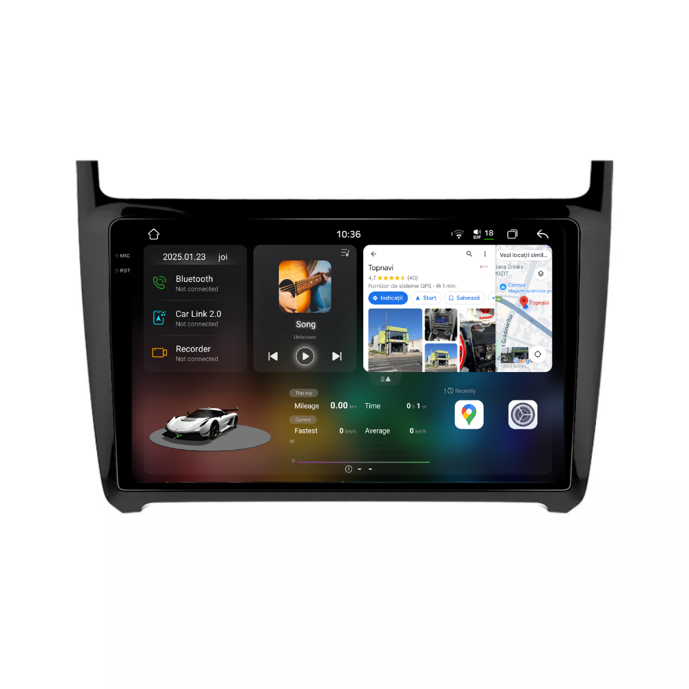 Navigatie Volkswagen Polo (2009-2017), Android, Ecran 9 inch 2K, 12GB RAM 256GB, 8-core [1]