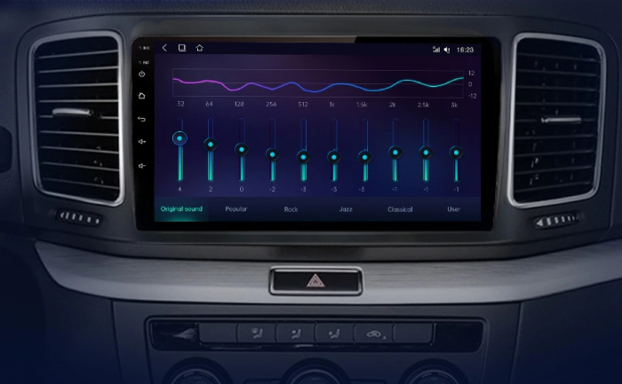Navigatie Volkswagen Sharan 2012-2018, Android 12, 1GB RAM 32GB, google maps, youtube, wifi, waze, bluetooth [5]