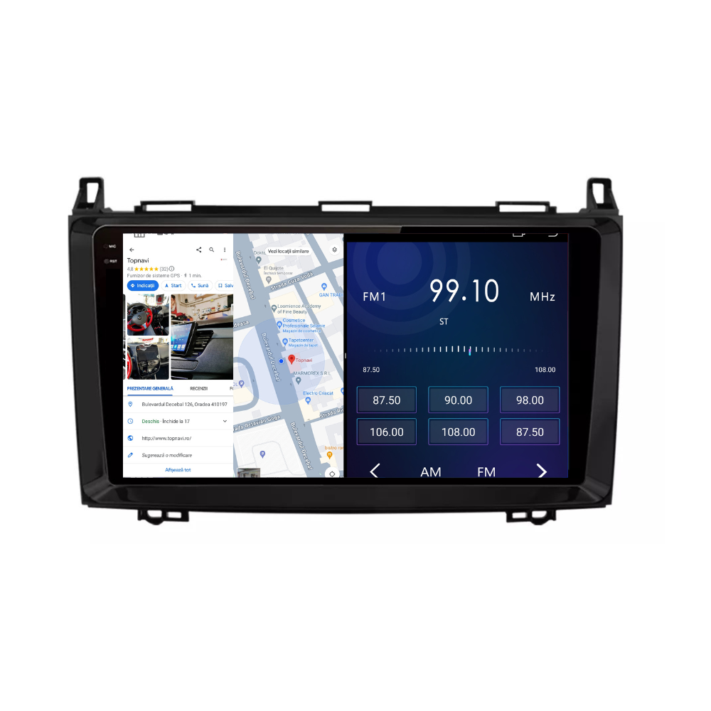 Navigatie Mercedes Sprinter, Vito, B200, A180 clasa A w169, clasa B w245, w209, viano, vw crafter, Android 13,Ecran 2K, 4GB RAM 64GB, Octa Core, carplay /android auto [3]