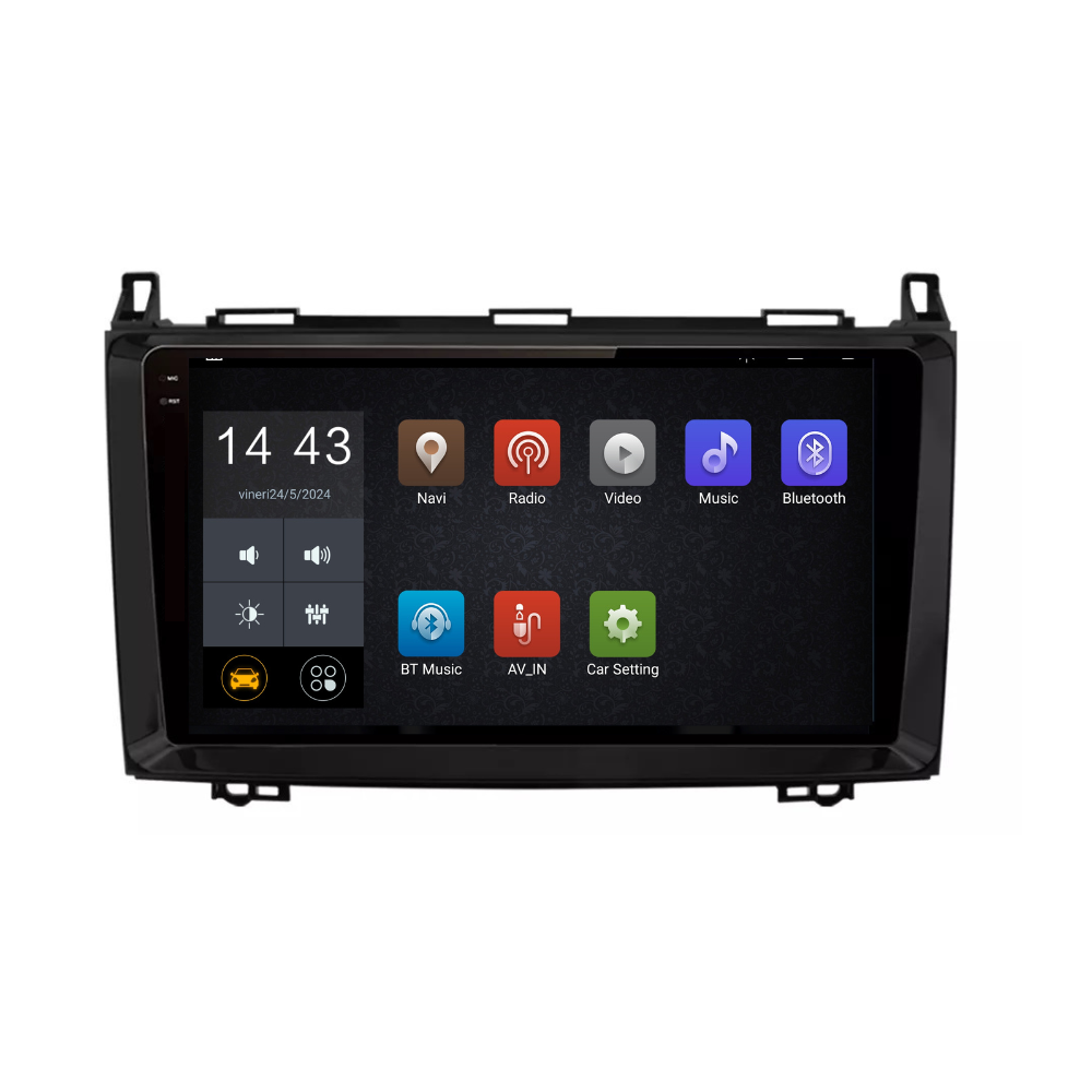 Navigatie Mercedes Sprinter, Vito, B200, A180 clasa A w169, clasa B w245, w209, viano, vw crafter, Android 13,Ecran 2K, 4GB RAM 64GB, Octa Core, carplay /android auto [2]