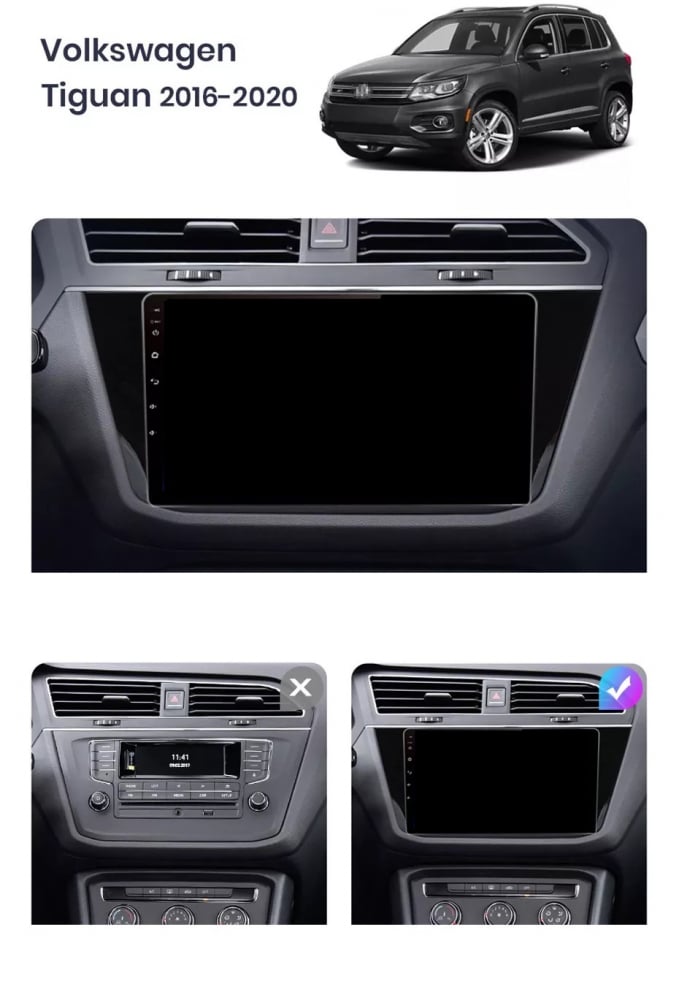 Navigatie Volkswagen Tiguan 2016-2020, android 12, 1GB RAM, 32GB wifi, waze, youtube, google maps, bluetooth [3]