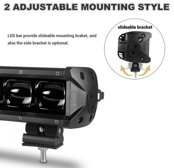 Proiector Ledbar Offroad 240W 6D 12V-24V, 25920 Lumeni, 132.2 cm [6]