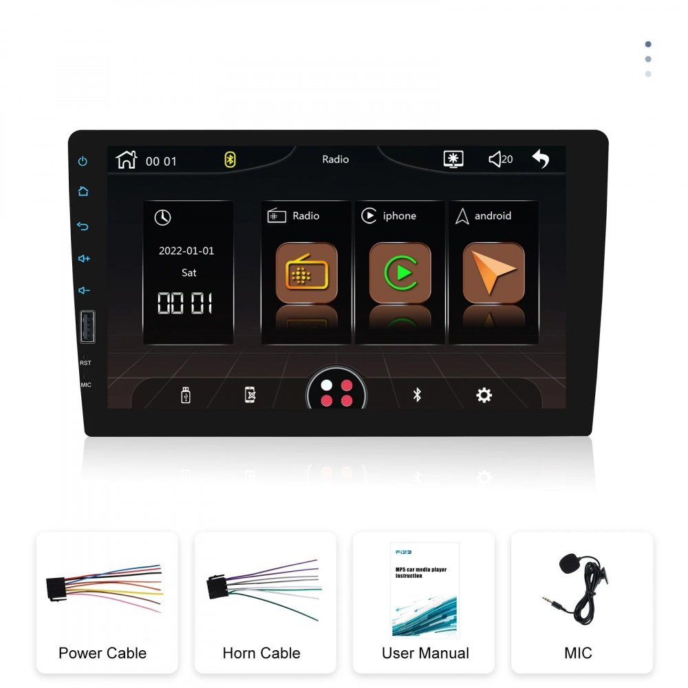 Radio Mp5 player 1DIN, ecran 9 inch, bluetooth, carplay / android auto [2]