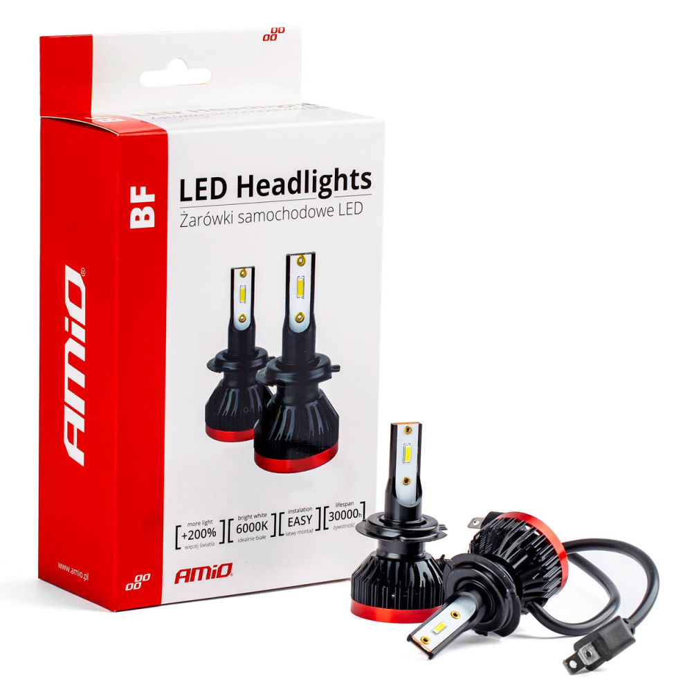 Set 2 becuri LED H7 6000k 50W [5]