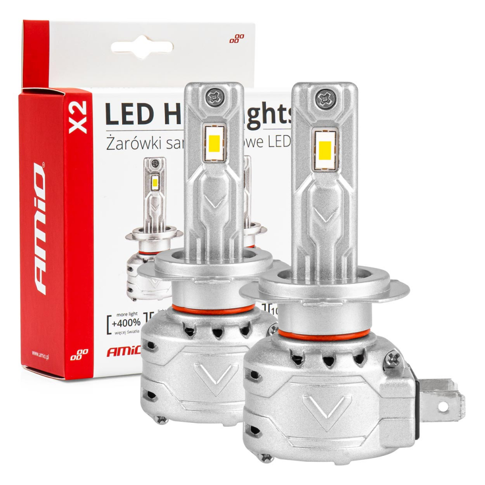 Set 2 becuri LED seria X2 , tip bec H7 6500K 72W [3]