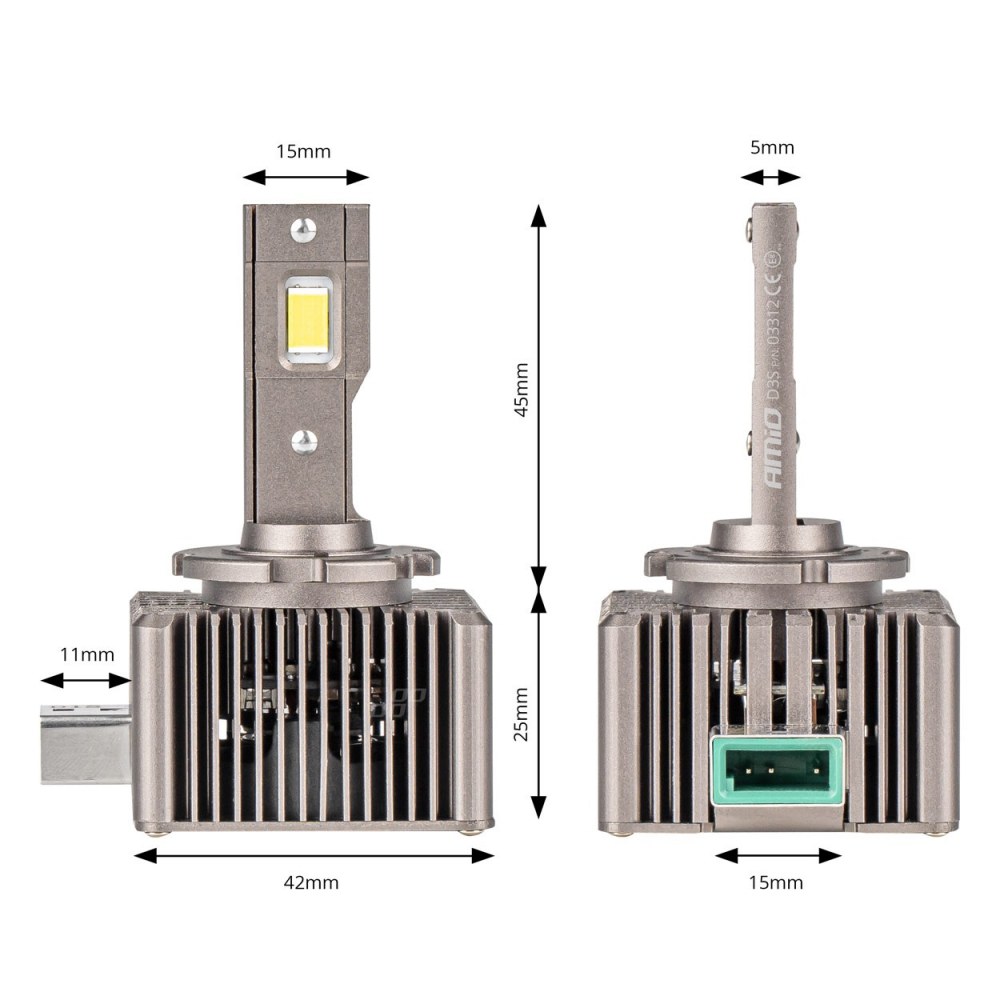 Set 2 becuri LED seria XD, tip bec D3S, 6500K 70W, CANBUS [2]
